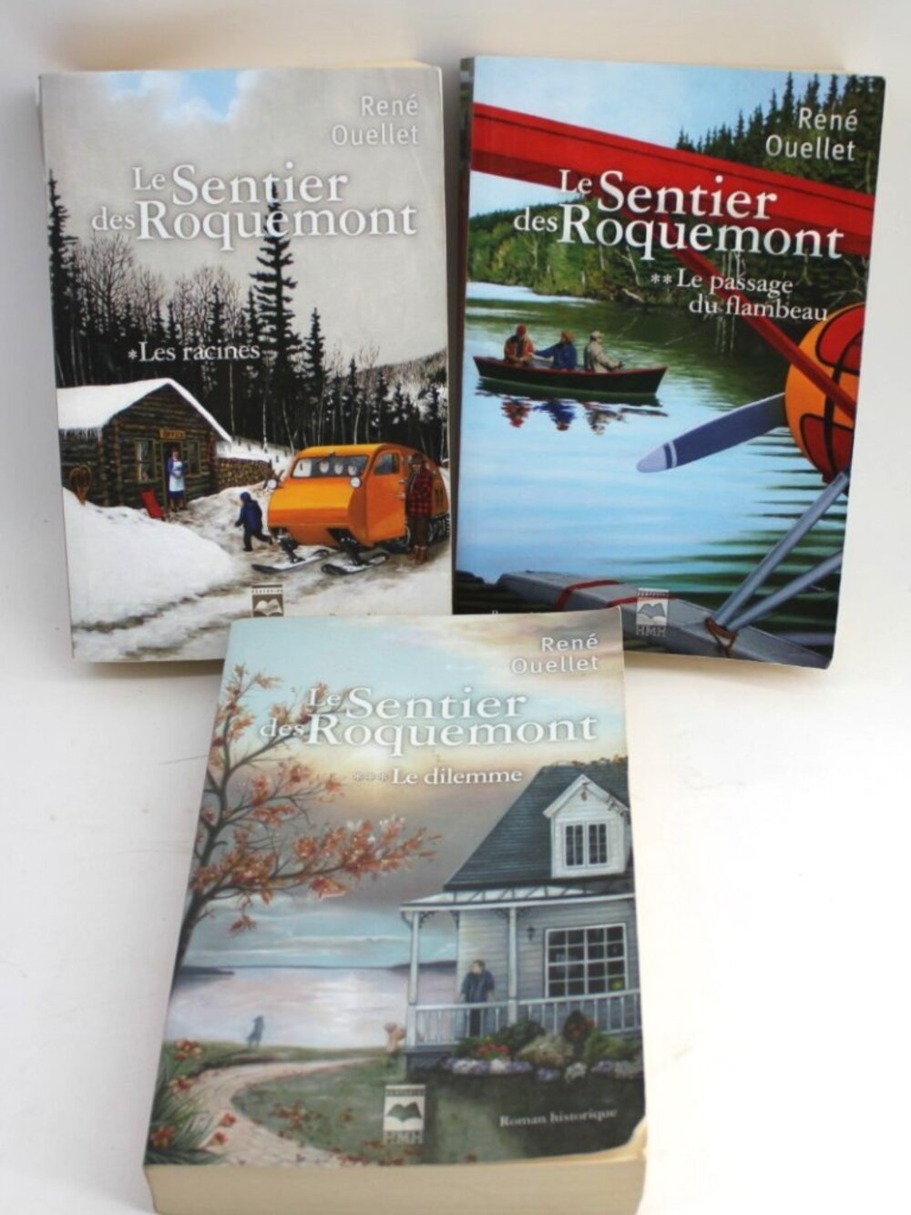 Lot 3 Livres René Ouellet - Le Sentier Des Roquemont Tome 1 a 3 French
